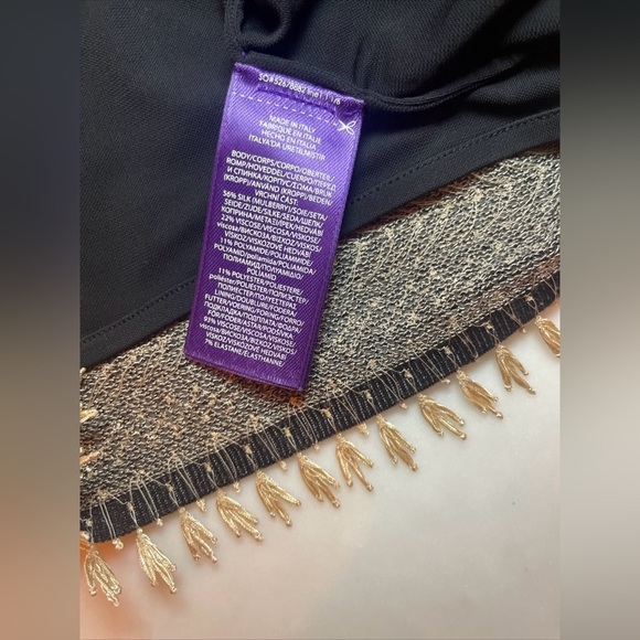 Ralph Lauren Collection Purple Label Embroidered Raffia Silk Dress Pencil Skirt - Picture 9 of 14